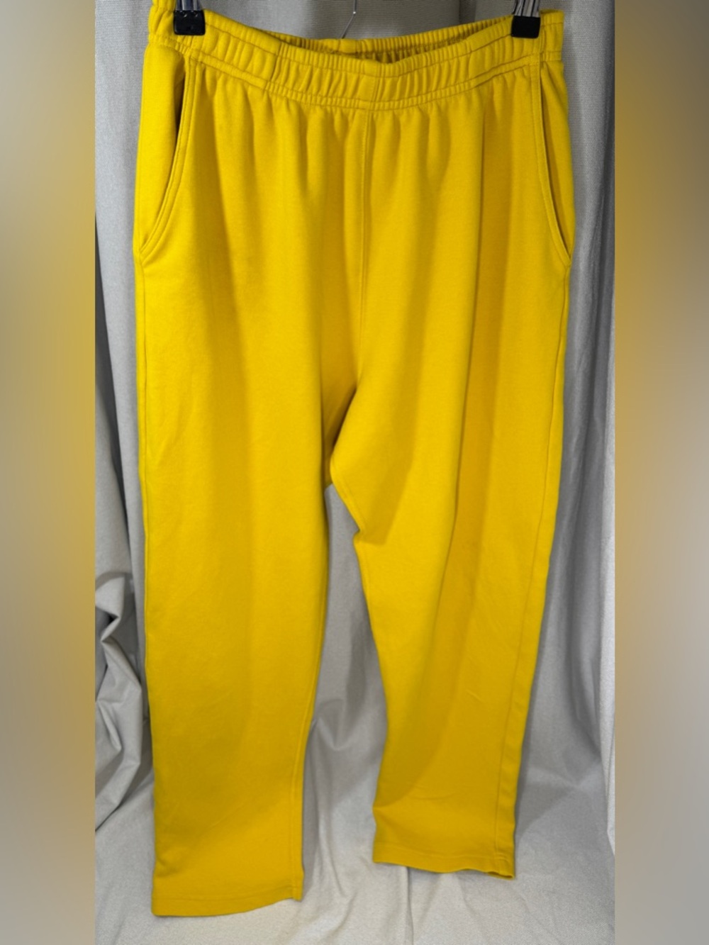 Big Bud Press Ponte Pull On Casual Straight Leg Easy Pants, Golden Yellow, Small